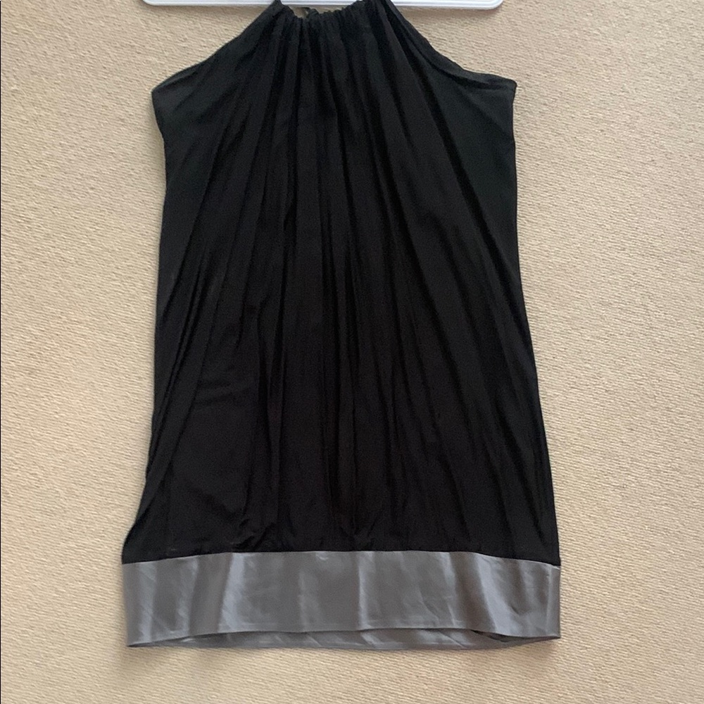 BCBGMaxAzria Black and Gray Mini Dress